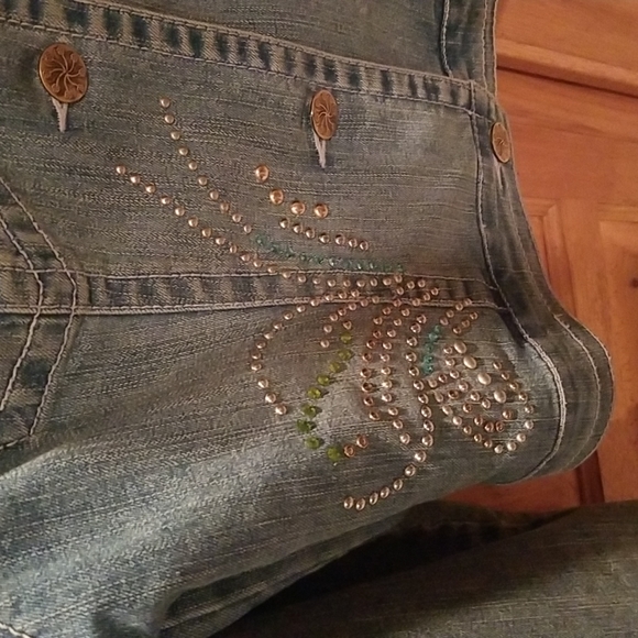 V Christina Jean Jacket with Rhinestones & Metal Work, Size S - Picture 4 of 9